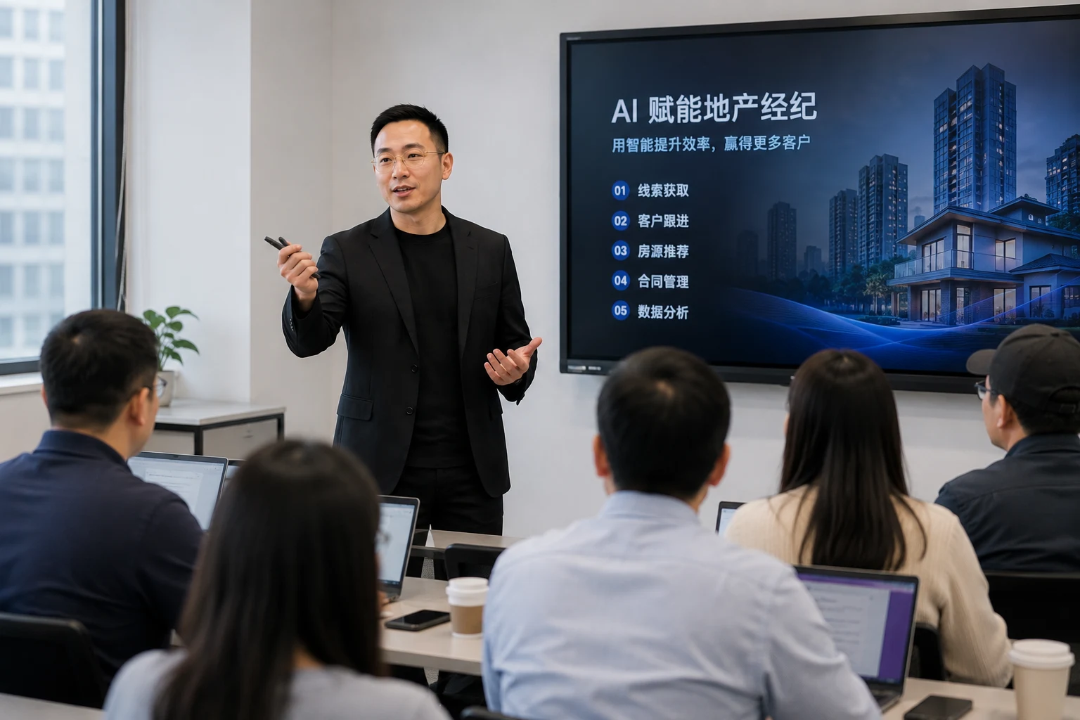 Arthur teaching an in-person class